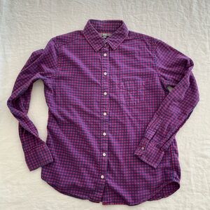 Uniqlo Women’s Gingham Flannel Button Up Shirt- Medium
